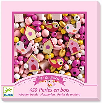 Perline di legno Djeco " Uccellini"