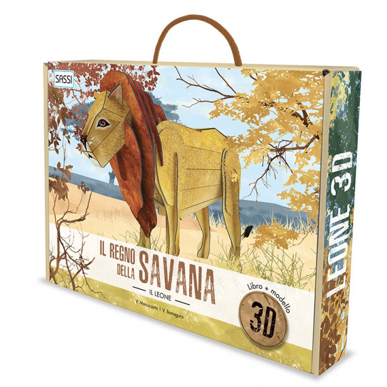il-leone-3d-il-regno-della-savana-sassi-edizioni
