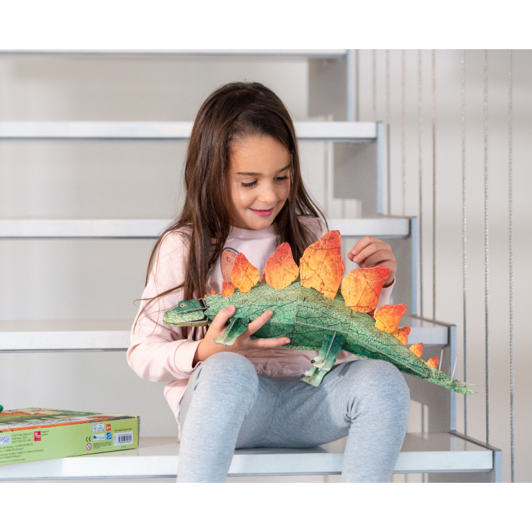 L'era dei dinosauri. Lo Stegosauro 3D puzzle Sassi Edizioni - immagine 2