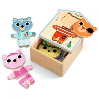 Puzzle in legno " Dressup Mix " - Djeco - immagine 2
