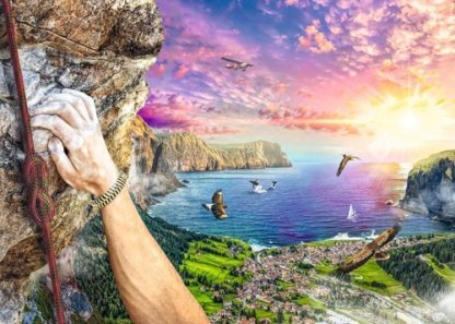 Puzzle Ravensburger 1000 pezzi " Scalata"