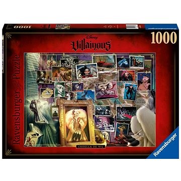 Puzzle Ravensburger 1000 pz Disney Villainous Crudelia De Vil - Il Drago  Fanfarone