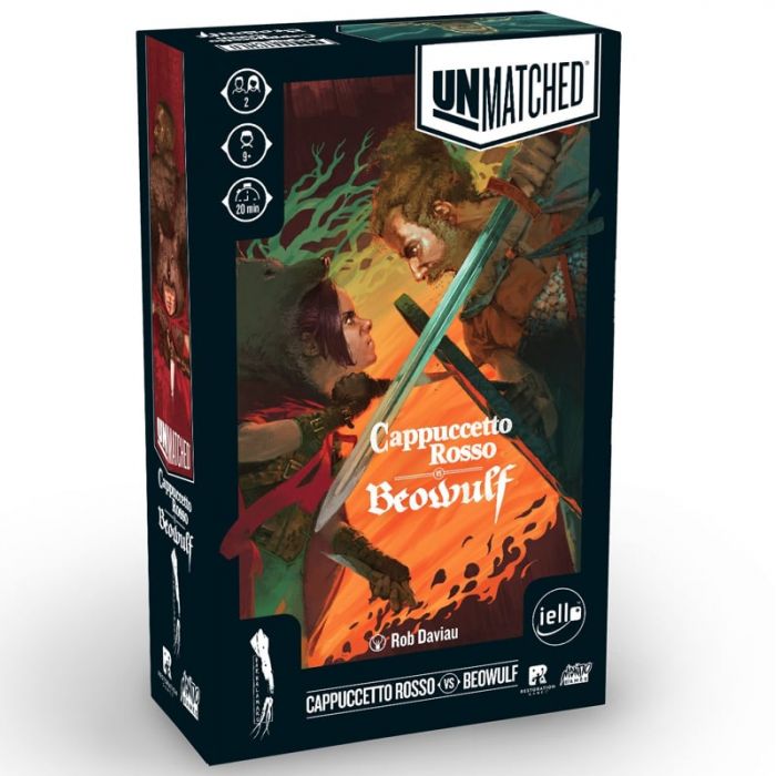 Unmatched cappuccetto rosso vs Beowulf- gioco da tavolo Mancalamaro