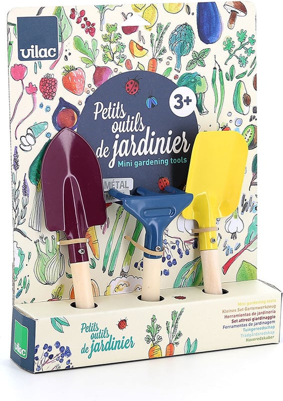 set-attrezzi-giardino-vilac-legno-metallo-l
